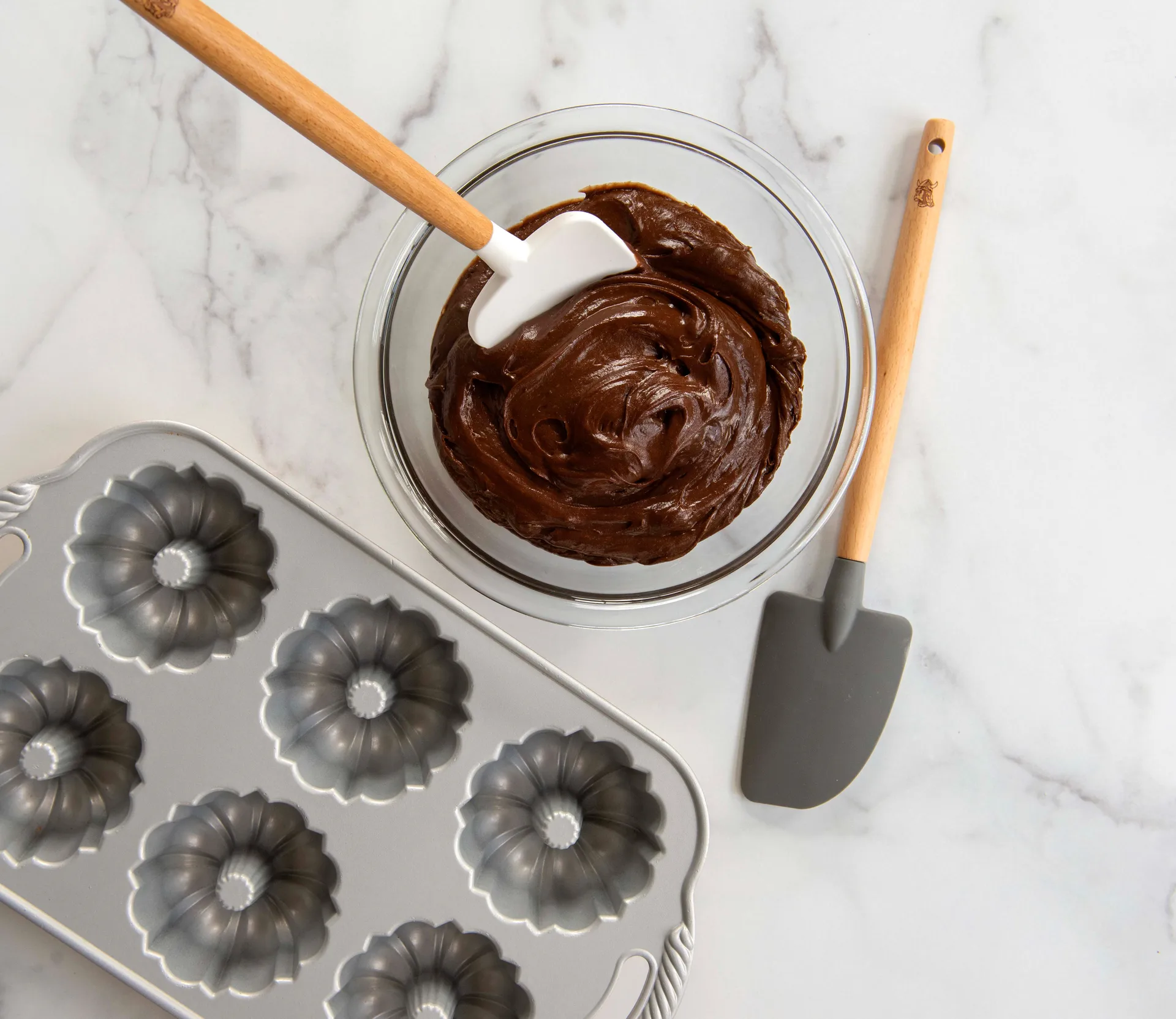 Szpatułka Nordic Ware buk 2-pak, Czarny, biały Nordic Ware