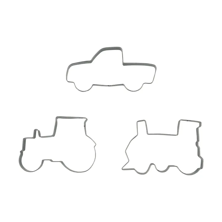 Foremka do pierników BAKE - Pojazdy, 3 elementy - Nordwik