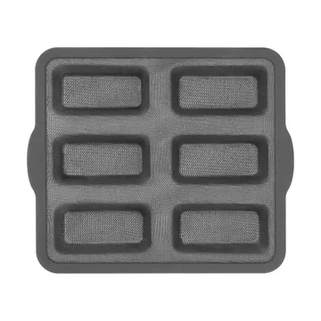 Forma silikonowa BAKE ze wzmocnioną ramą - Prostokątny, 6 szt., 26,2x22,1 cm - Nordwik