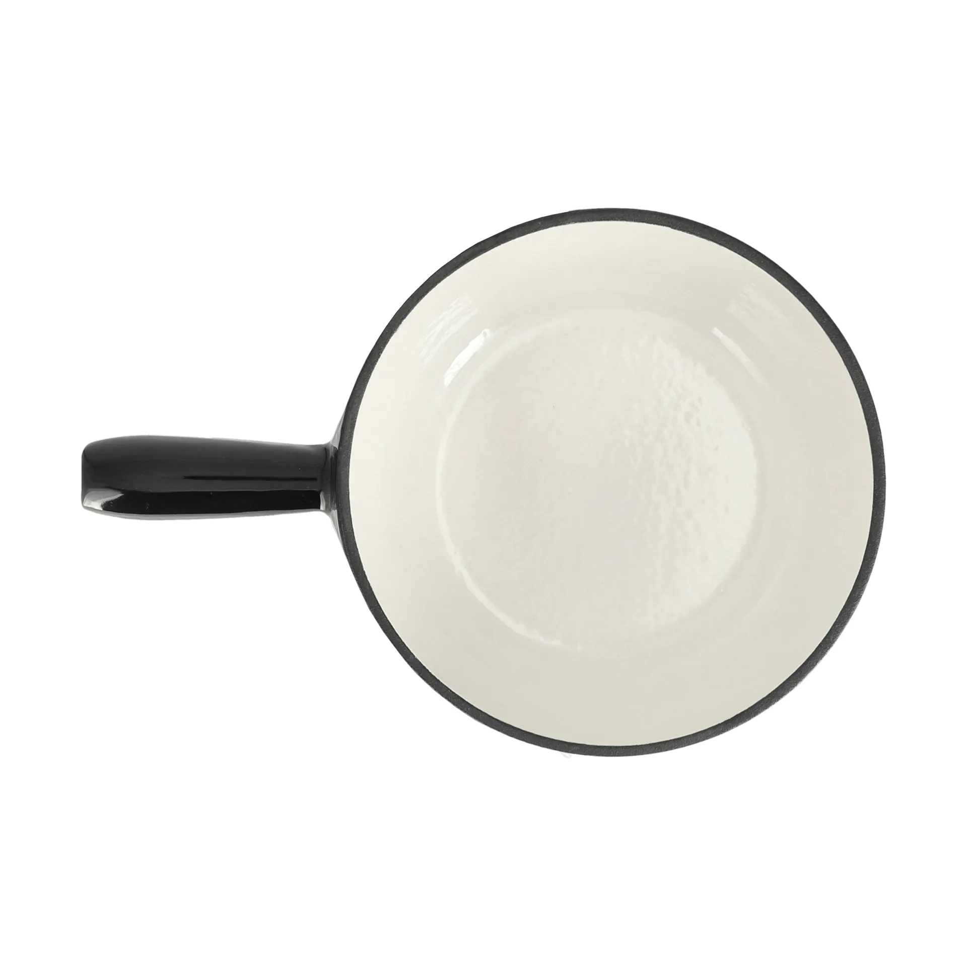 Garnek do fondue emaliowany, Czarny, 1,8 L Nordwik