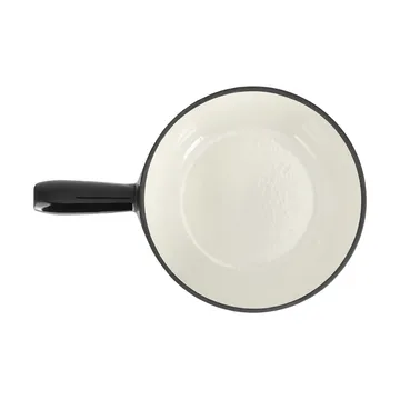 Garnek do fondue emaliowany - Czarny, 1,8 L - Nordwik