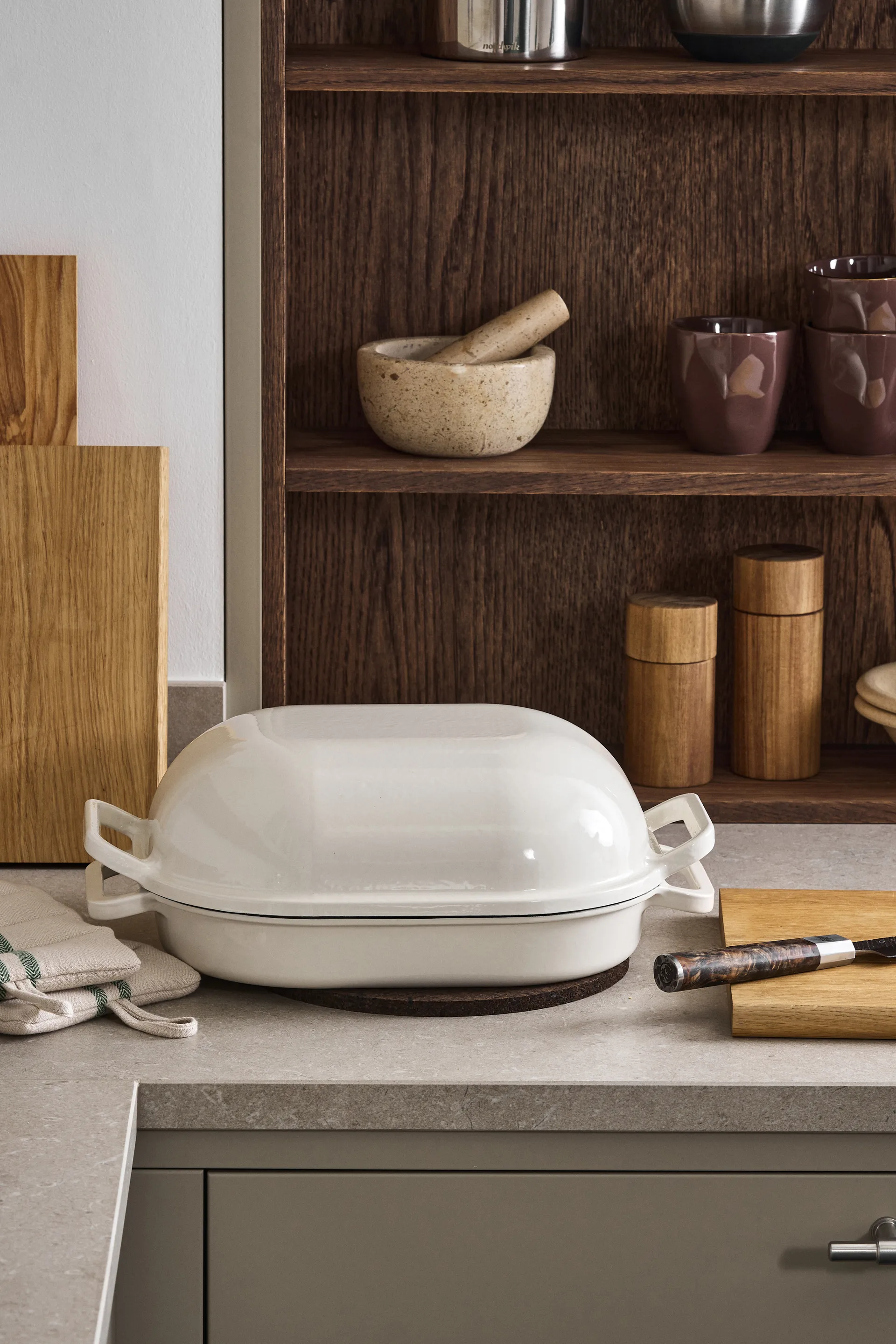 Nordwik forma do chleba Levain emaliowana 39x26 cm, Kremowy Nordwik