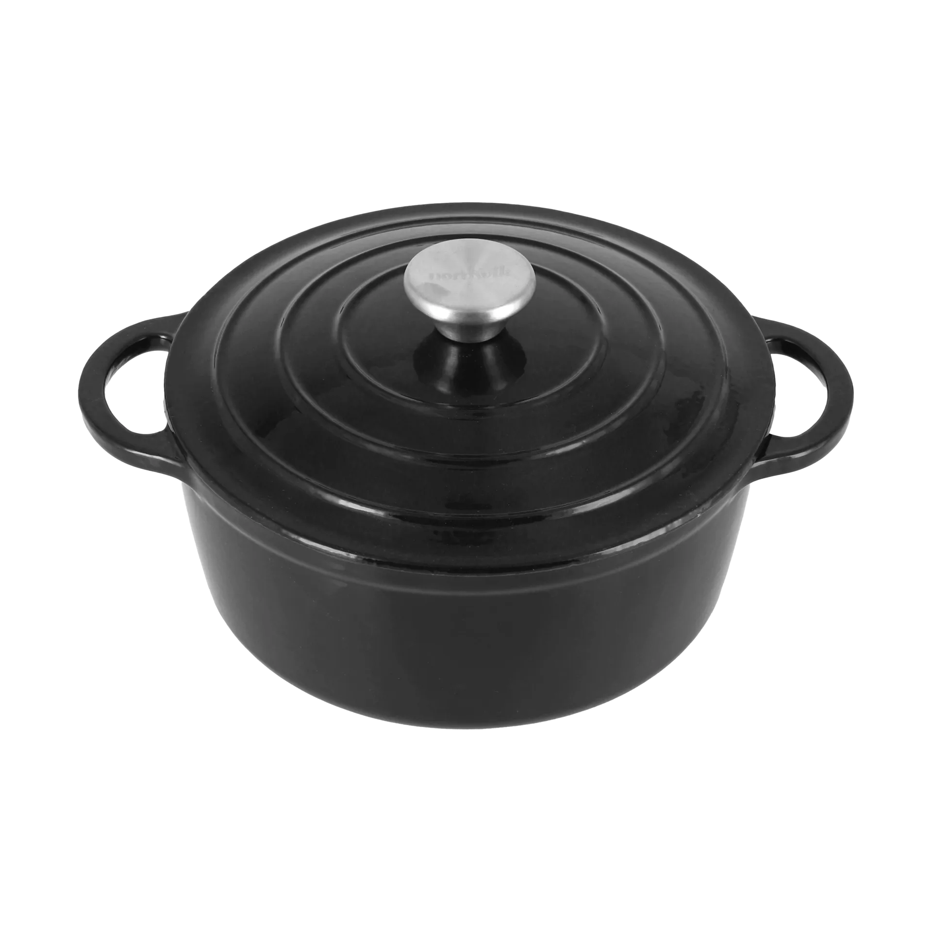 Nordwik Garnek żeliwny okrągły 2,5 l, Czarny Nordwik