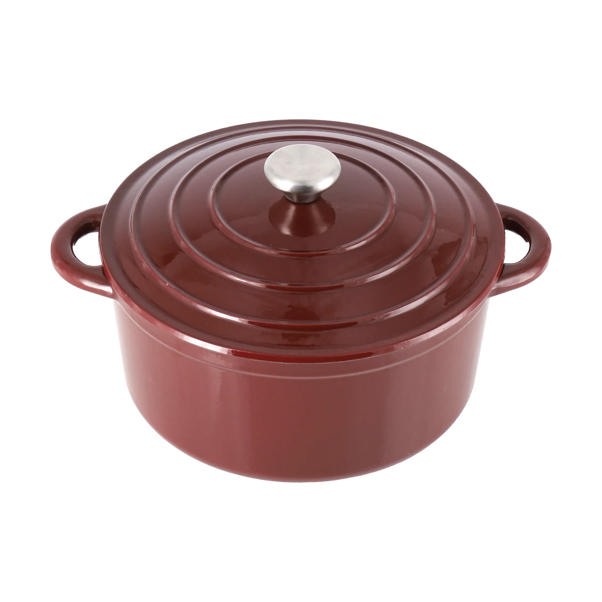 Nordwik garnek żeliwny okrągły 5 l, Burgundy Nordwik