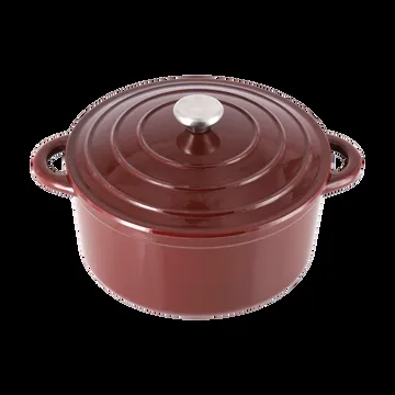 Nordwik garnek żeliwny okrągły 5 l - Burgundy - Nordwik