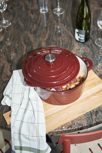 Nordwik Garnek żeliwny okrągły 5 l - Burgundy - Nordwik