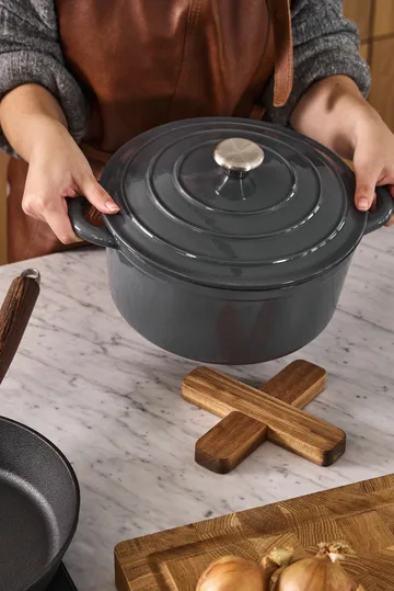 Nordwik garnek żeliwny okrągły 5 l - Szary - Nordwik