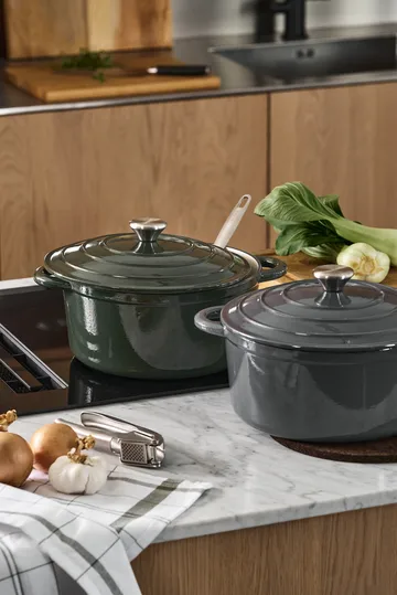 Nordwik garnek żeliwny okrągły 5 l - Zielony - Nordwik