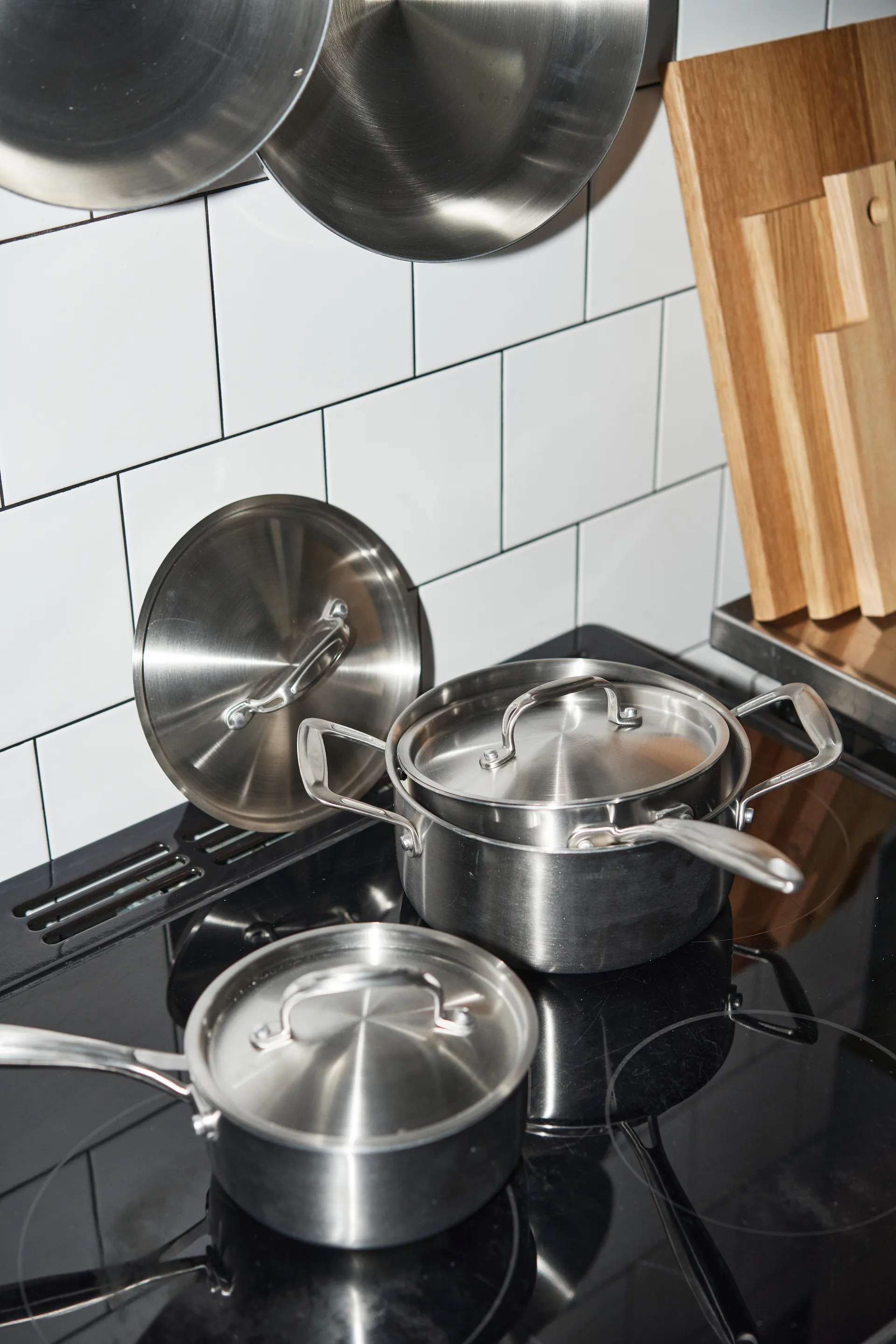 Nordwik Zestaw garnków 3-warstwowych, 3 szt., 1,5 l, 2 l, 3 l Nordwik