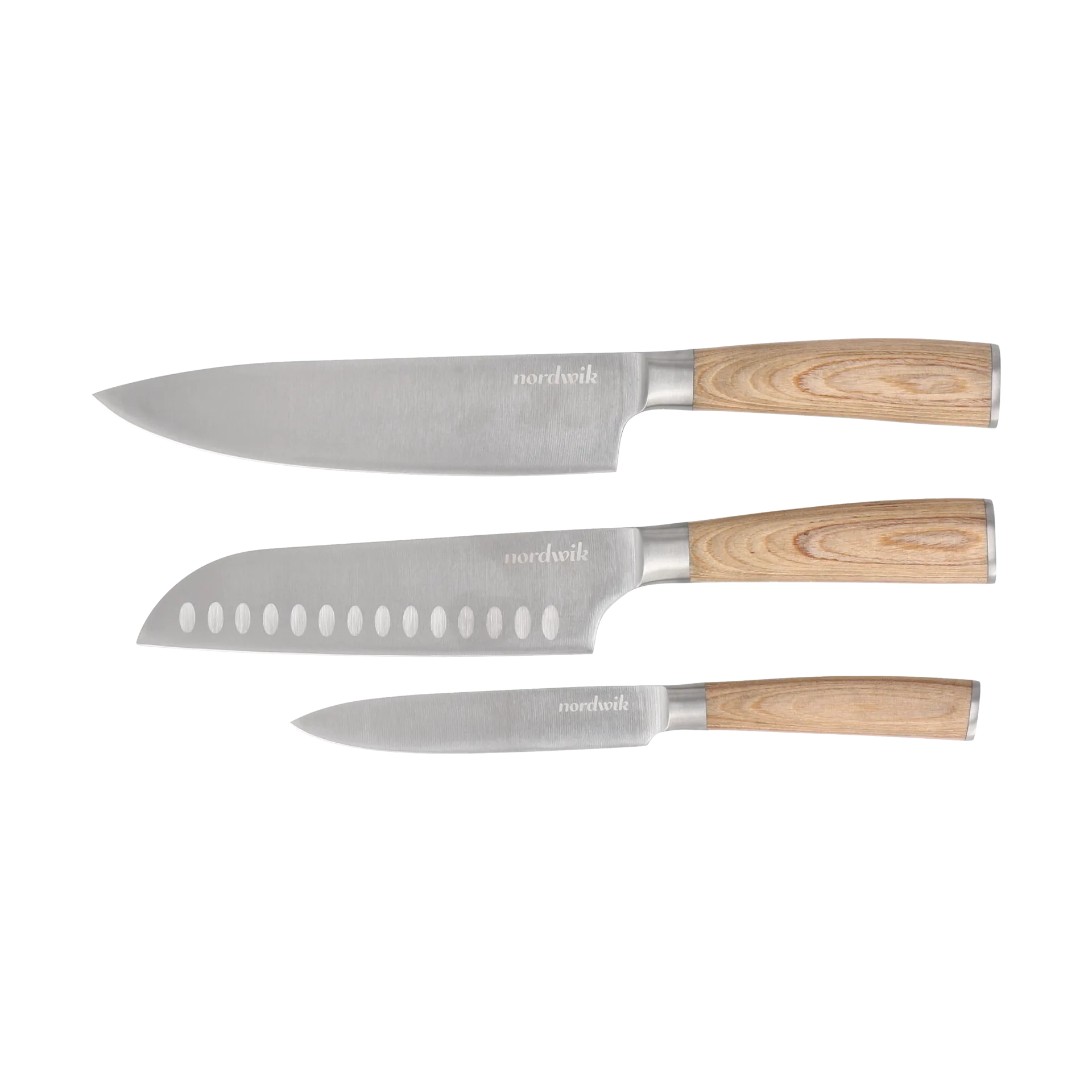 Zestaw noży Nordwik 3 częściowy, Drewno Pakka Nordwik
