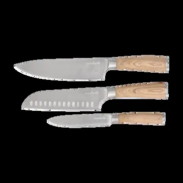 Zestaw noży Nordwik 3 częściowy - Drewno Pakka - Nordwik