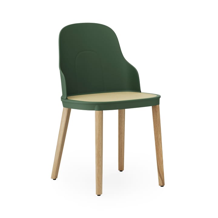 Allez molded wicker krzesło - Park green-dąb - Normann Copenhagen