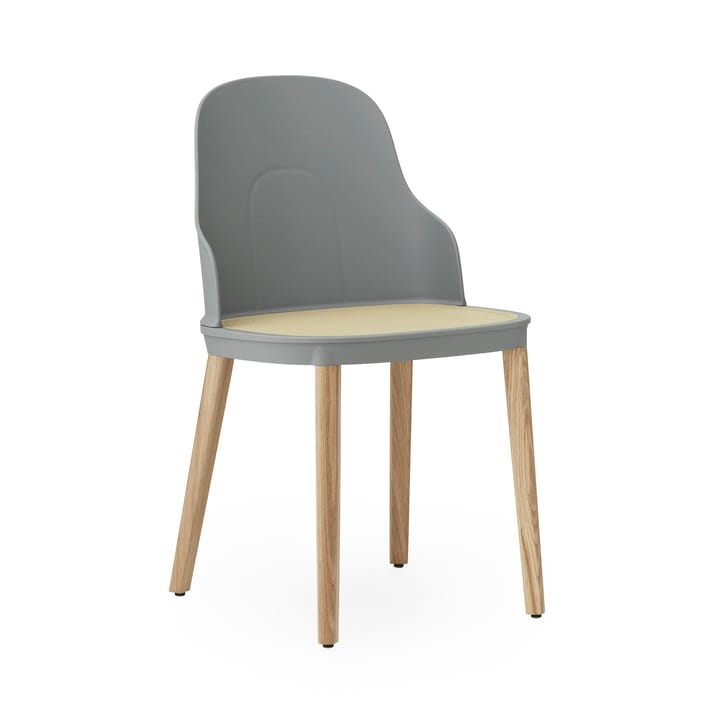 Allez molded wicker krzesło - szary-dąb - Normann Copenhagen