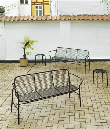 Ławka z oparciem Vig - Zielony - Normann Copenhagen