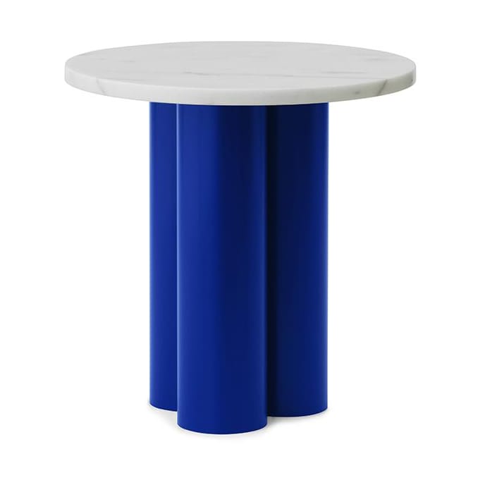 Dit stolik boczny Ø40 cm - Biały Carrara-jasnoniebieski - Normann Copenhagen