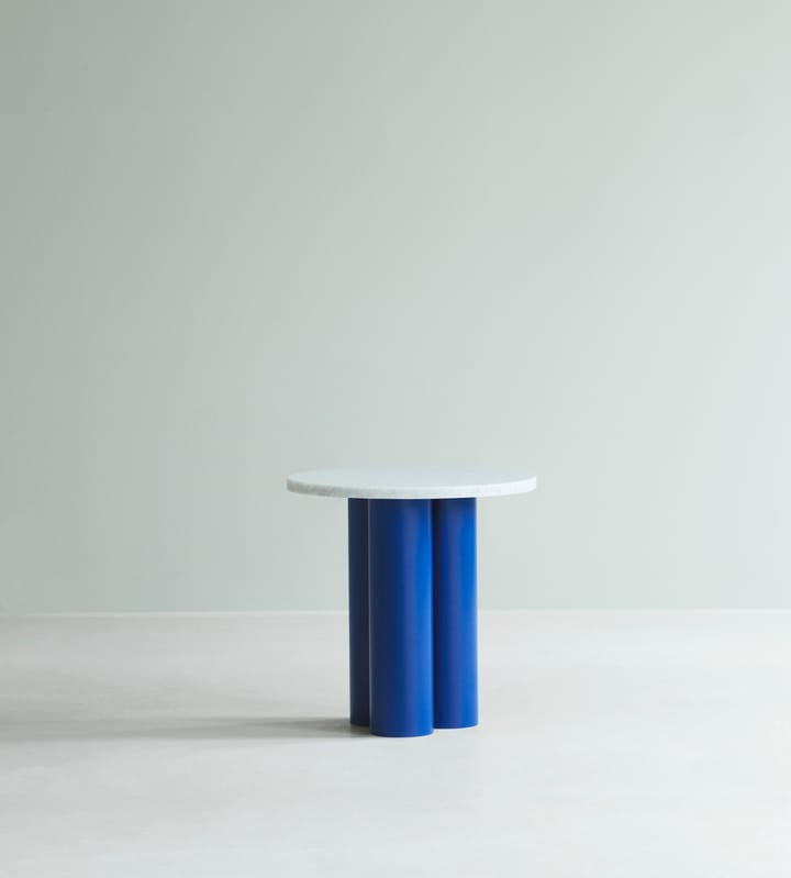 Dit stolik boczny Ø40 cm - Biały Carrara-jasnoniebieski - Normann Copenhagen