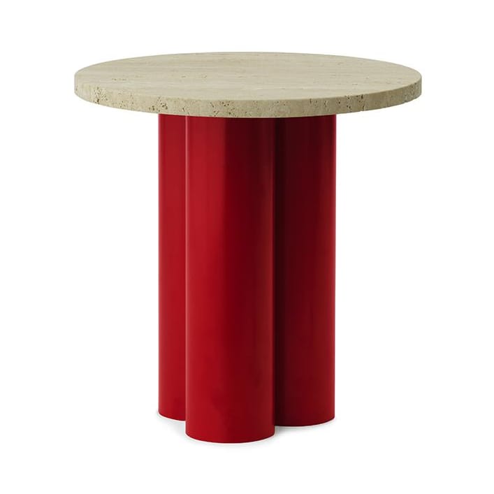 Dit stolik boczny Ø40 cm - Trawertyn Jasny-jasnoczerwony - Normann Copenhagen