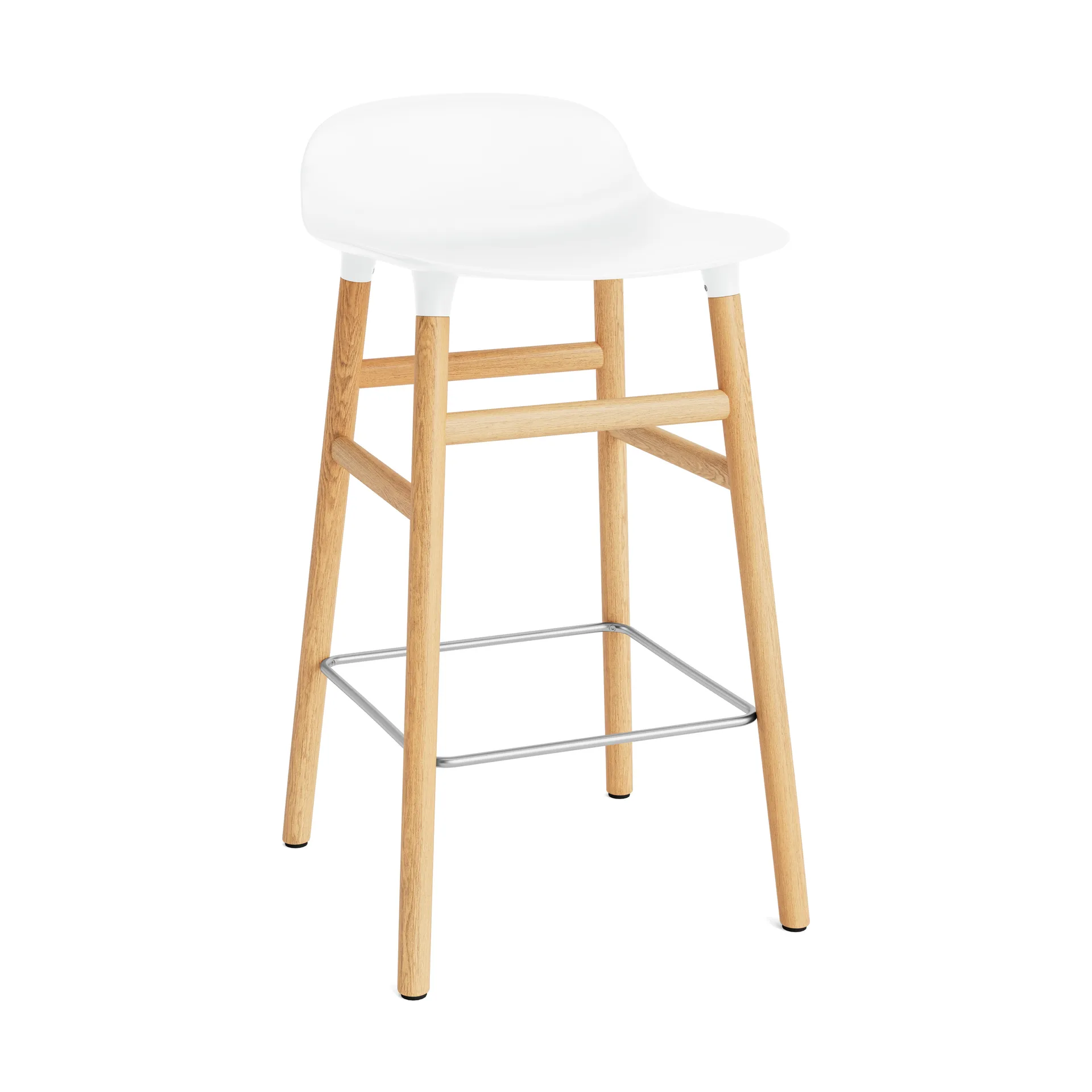 Form Chair krzesło barowe dębowy, biały Normann Copenhagen