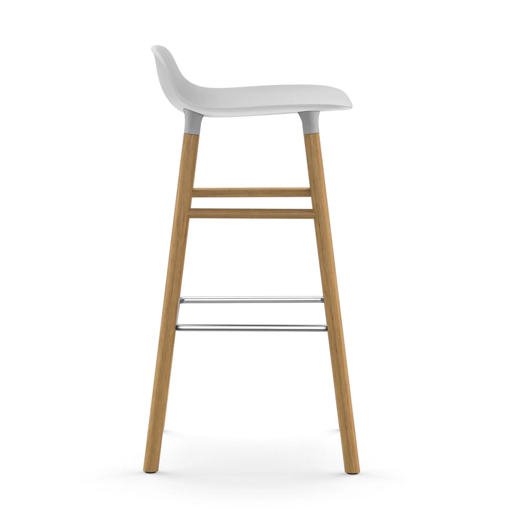 Form Chair krzesło barowe dębowy, biały Normann Copenhagen