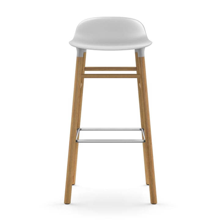 Form Chair krzesło barowe dębowy - biały - Normann Copenhagen