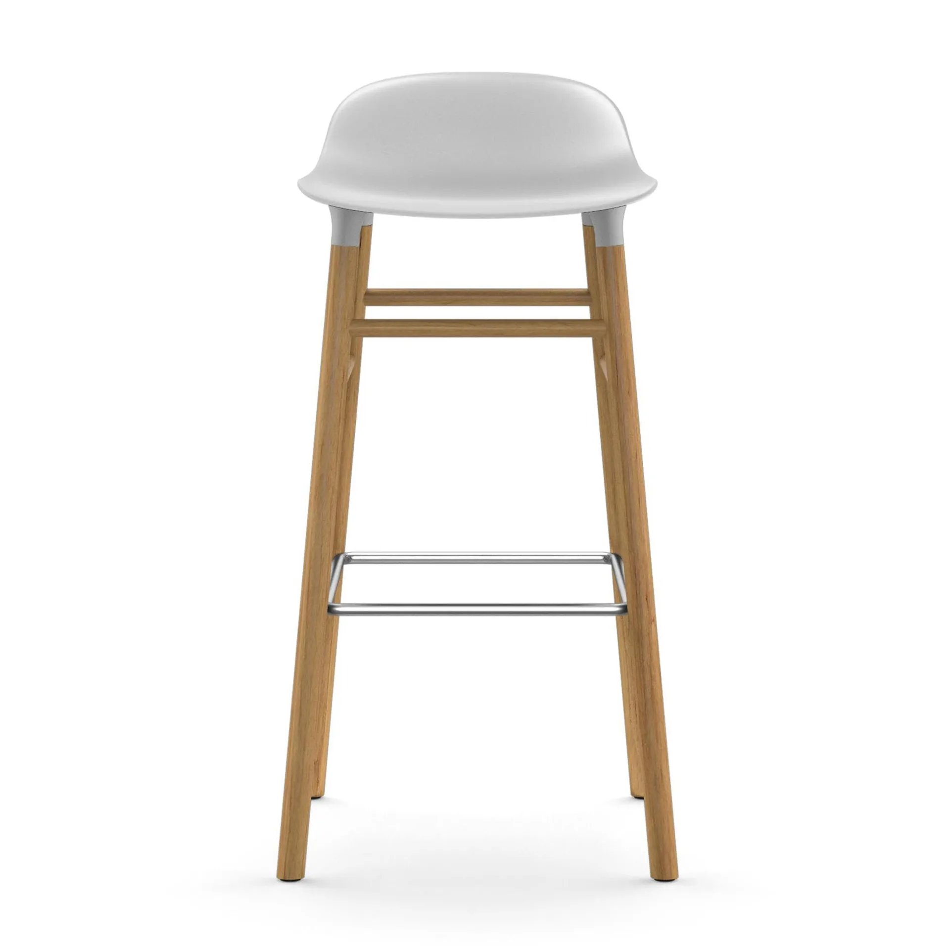 Form Chair krzesło barowe dębowy, biały Normann Copenhagen
