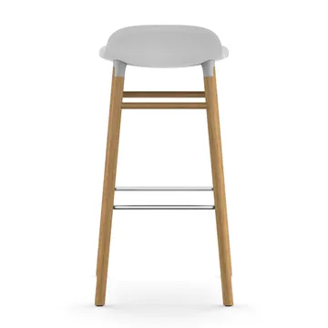 Form Chair krzesło barowe dębowy - biały - Normann Copenhagen