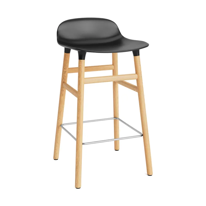 Form Chair krzesło barowe dębowy - czarny - Normann Copenhagen
