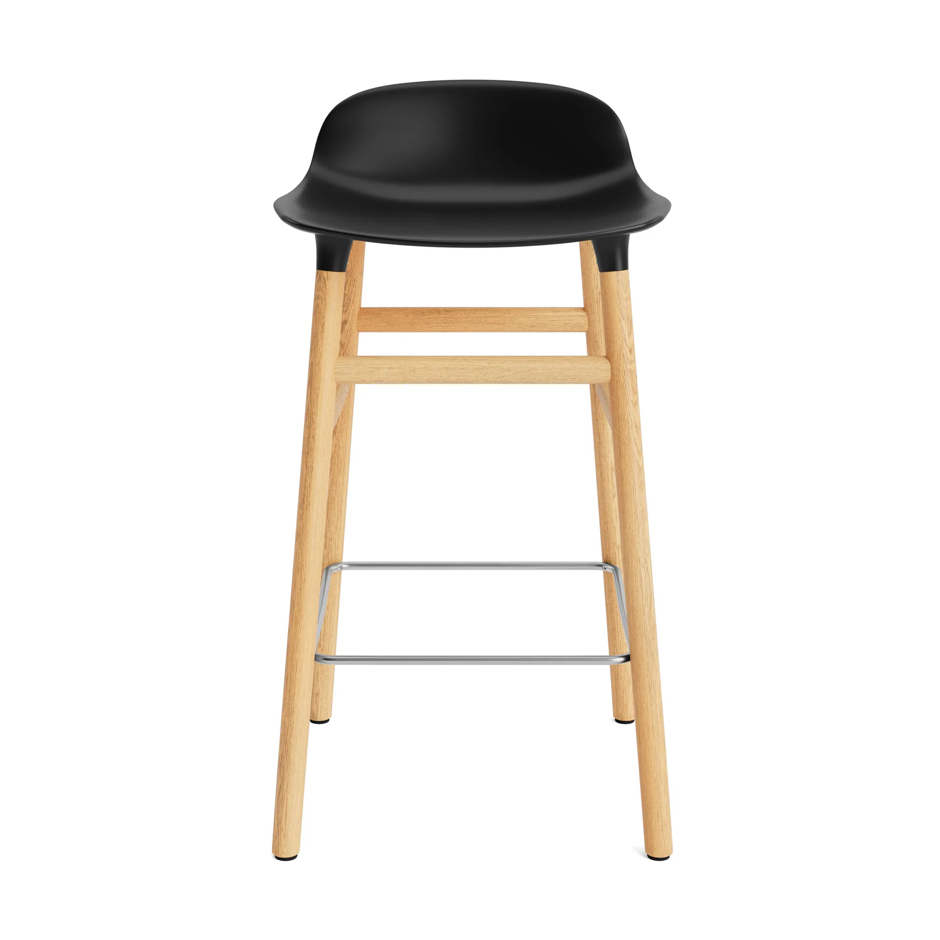 Form Chair krzesło barowe dębowy, czarny Normann Copenhagen