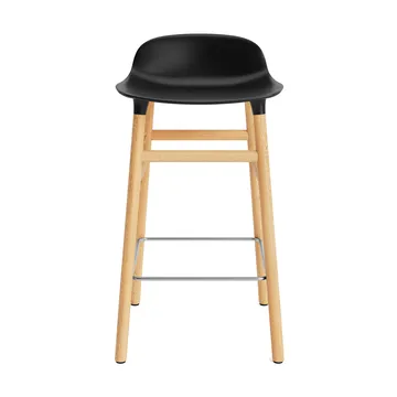 Form Chair krzesło barowe dębowy - czarny - Normann Copenhagen