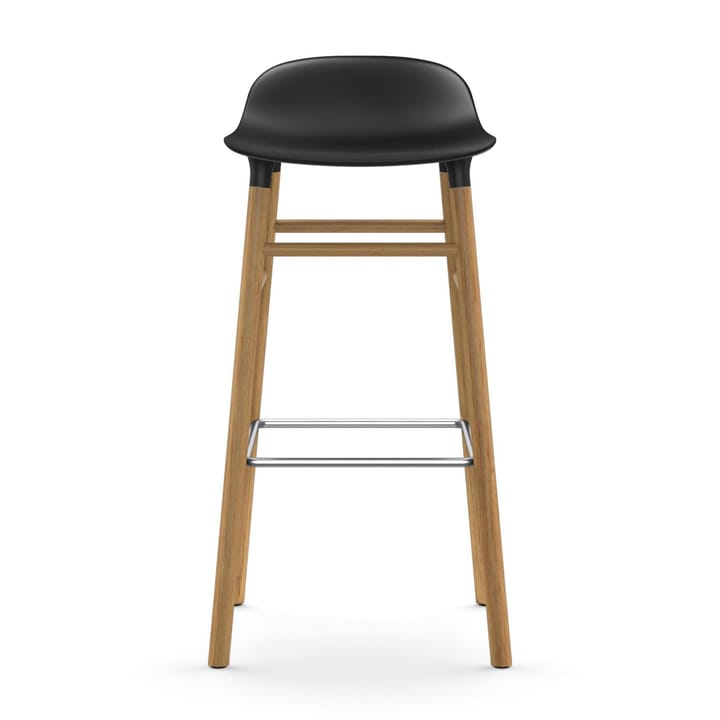 Form Chair krzesło barowe dębowy - czarny - Normann Copenhagen