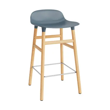 Form Chair krzesło barowe dębowy - niebieski - Normann Copenhagen