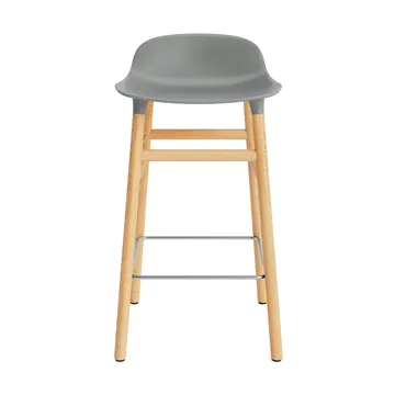 Form Chair krzesło barowe dębowy - szary - Normann Copenhagen