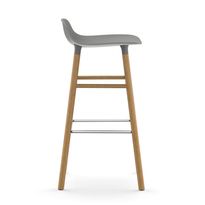 Form Chair krzesło barowe dębowy - szary - Normann Copenhagen