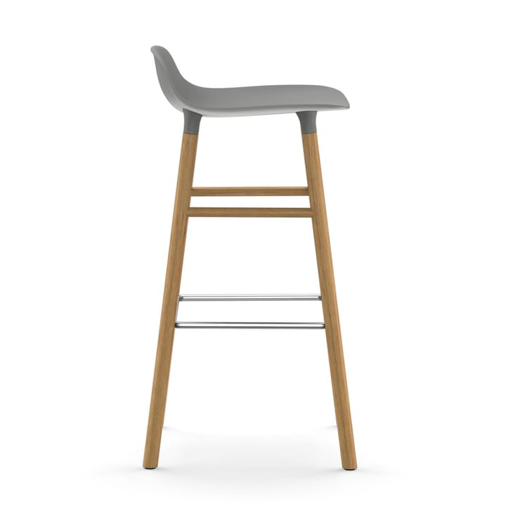 Form Chair krzesło barowe dębowy, szary Normann Copenhagen