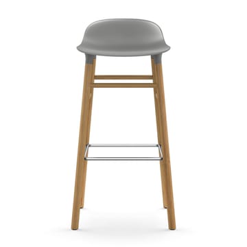 Form Chair krzesło barowe dębowy - szary - Normann Copenhagen
