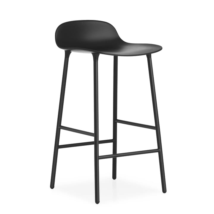 Form Chair krzesło barowe metalowe nogi - czarny - Normann Copenhagen