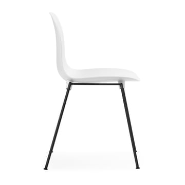 Form Chair krzesło z możliwością sztaplowania, czarne nogi, 2 szt., białe - undefined - Normann Copenhagen