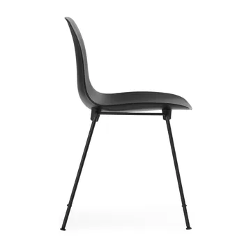 Form Chair krzesło z możliwością sztaplowania, czarne nogi, 2 szt., czarny - Normann Copenhagen