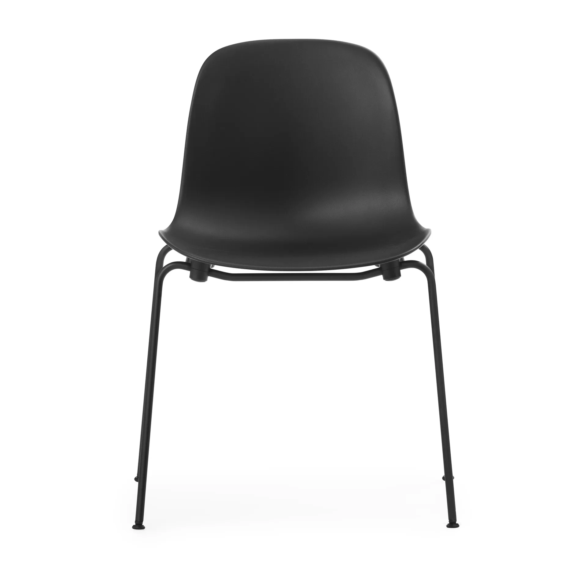 Form Chair krzesło z możliwością sztaplowania, czarne nogi, 2 szt., czarny,  Normann Copenhagen