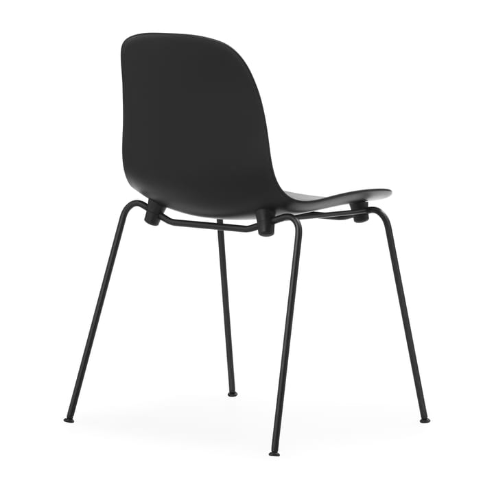 Form Chair krzesło z możliwością sztaplowania, czarne nogi, 2 szt., czarny Normann Copenhagen