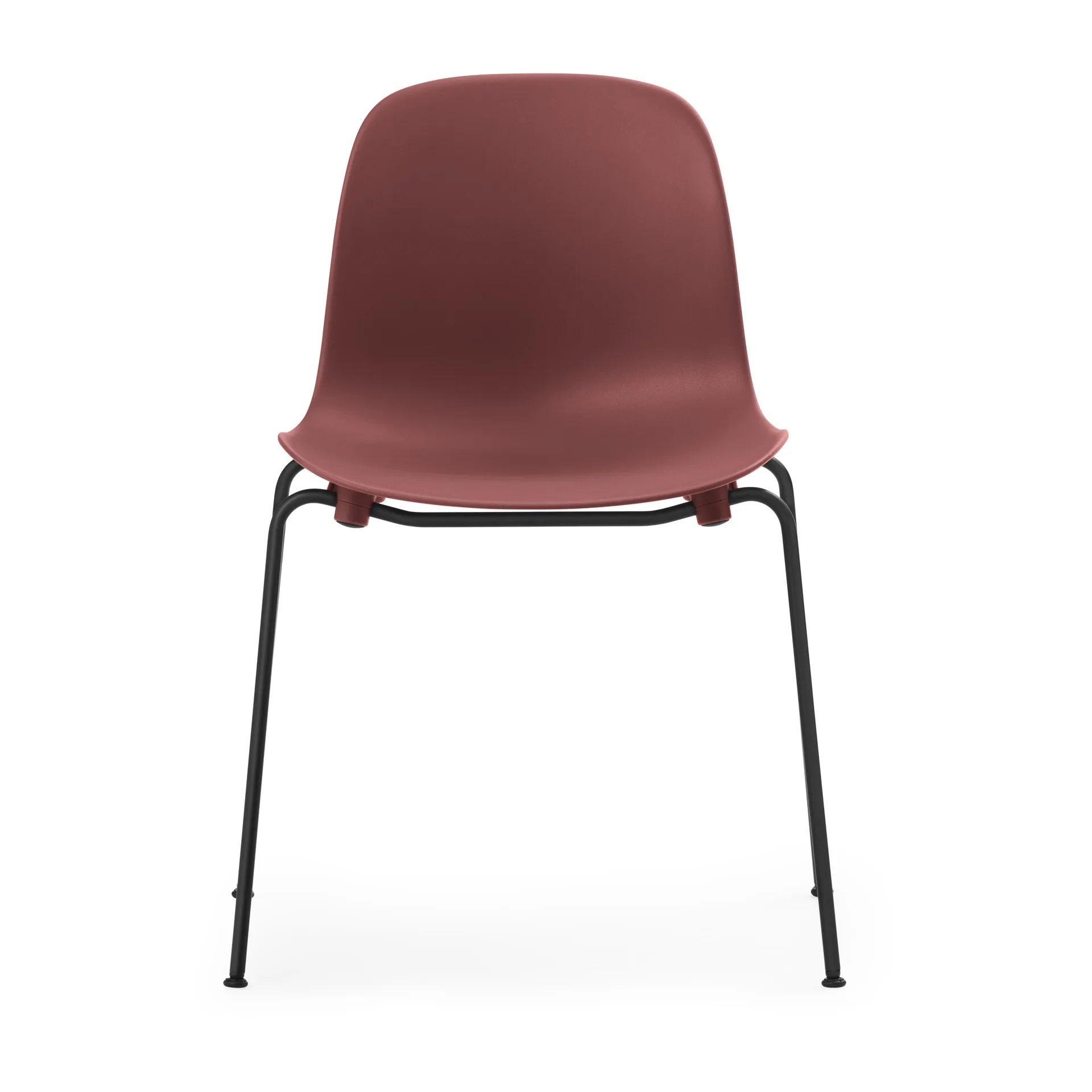 Form Chair krzesło z możliwością sztaplowania, czarne nogi, 2 szt., czerwone,  Normann Copenhagen