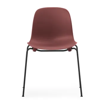 Form Chair krzesło z możliwością sztaplowania, czarne nogi, 2 szt., czerwone - Normann Copenhagen