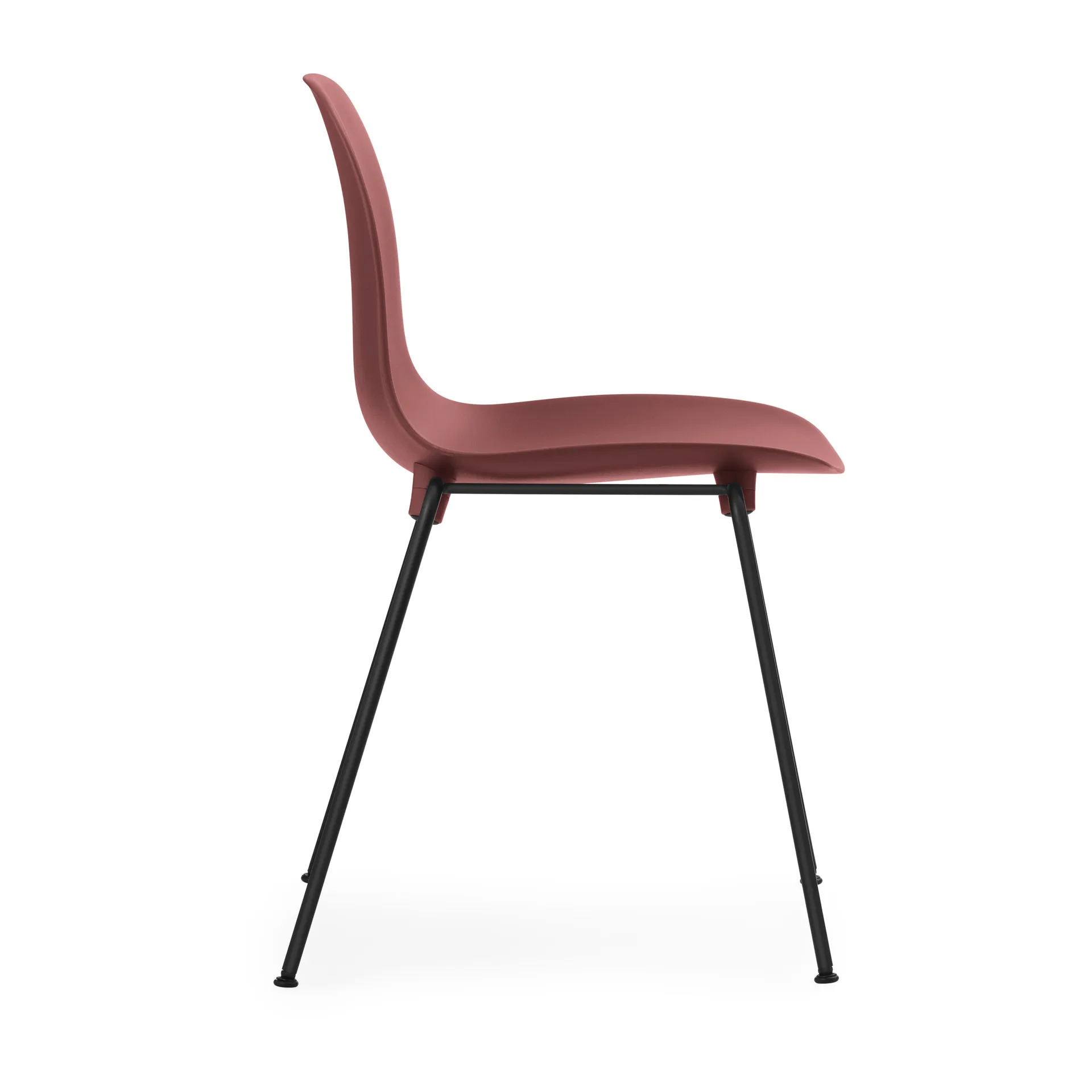 Form Chair krzesło z możliwością sztaplowania, czarne nogi, 2 szt., czerwone,  Normann Copenhagen