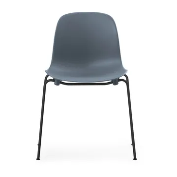 Form Chair krzesło z możliwością sztaplowania, czarne nogi, 2 szt., niebieski - Normann Copenhagen