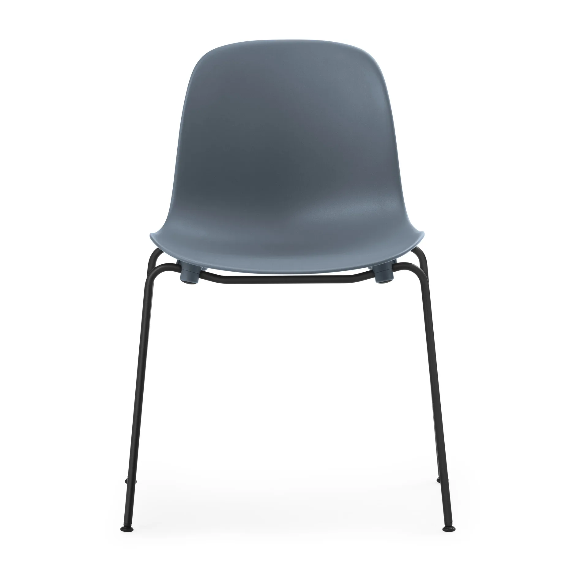 Form Chair krzesło z możliwością sztaplowania, czarne nogi, 2 szt., niebieski Normann Copenhagen