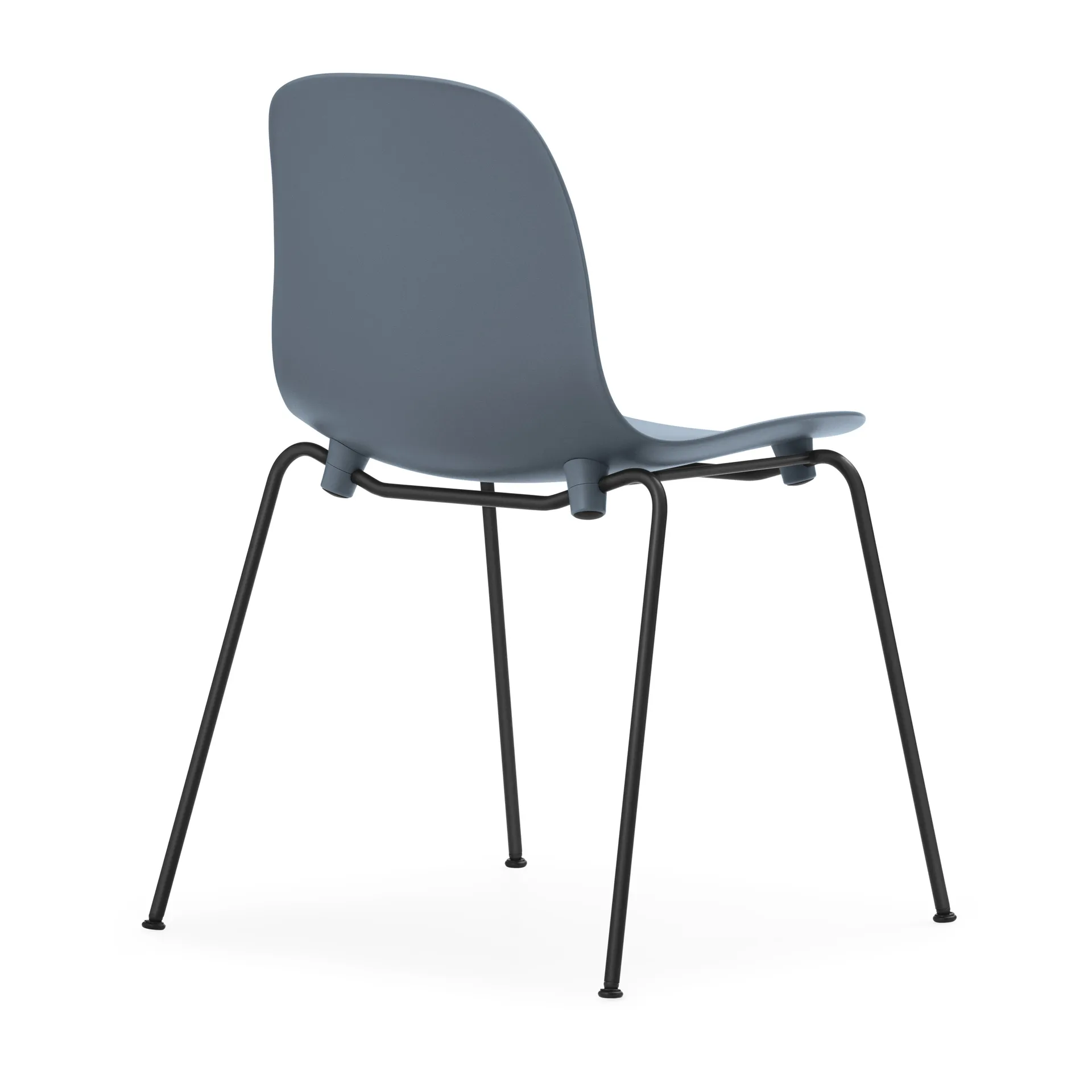 Form Chair krzesło z możliwością sztaplowania, czarne nogi, 2 szt., niebieski Normann Copenhagen
