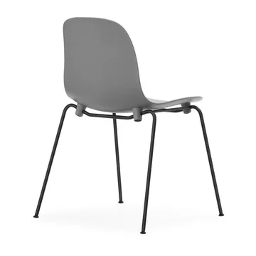 Form Chair krzesło z możliwością sztaplowania, czarne nogi, 2 szt., szary - Normann Copenhagen