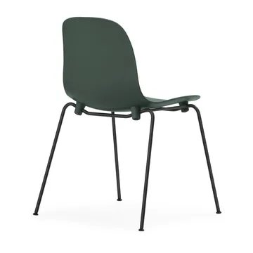 Form Chair krzesło z możliwością sztaplowania, czarne nogi, 2 szt., zielone - Normann Copenhagen