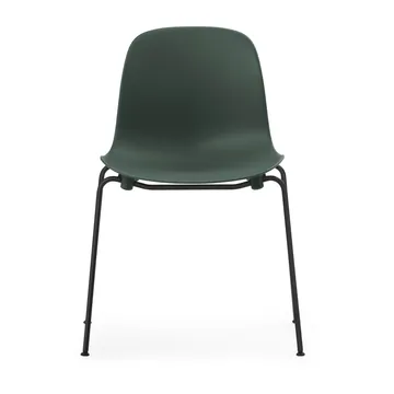 Form Chair krzesło z możliwością sztaplowania, czarne nogi, 2 szt., zielone - Normann Copenhagen