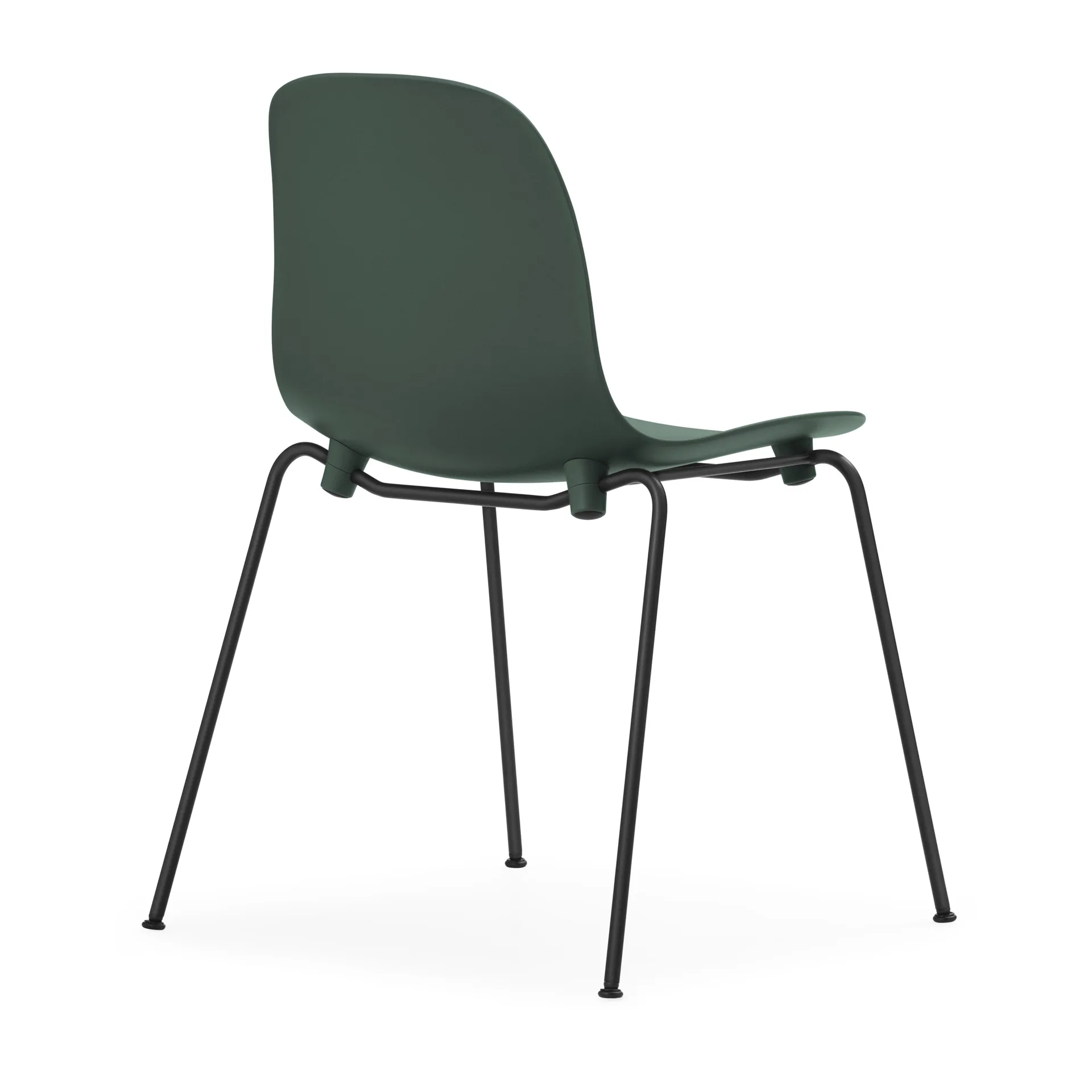 Form Chair krzesło z możliwością sztaplowania, czarne nogi, 2 szt., zielone Normann Copenhagen